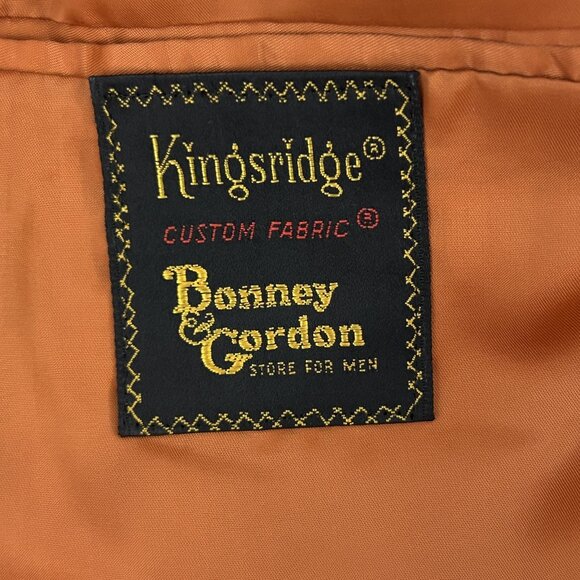 Men's Vintage 80s Rust Brown Ultrasuede 2 Button Blazer Sports Coat 38 -40 R - Picture 6 of 9